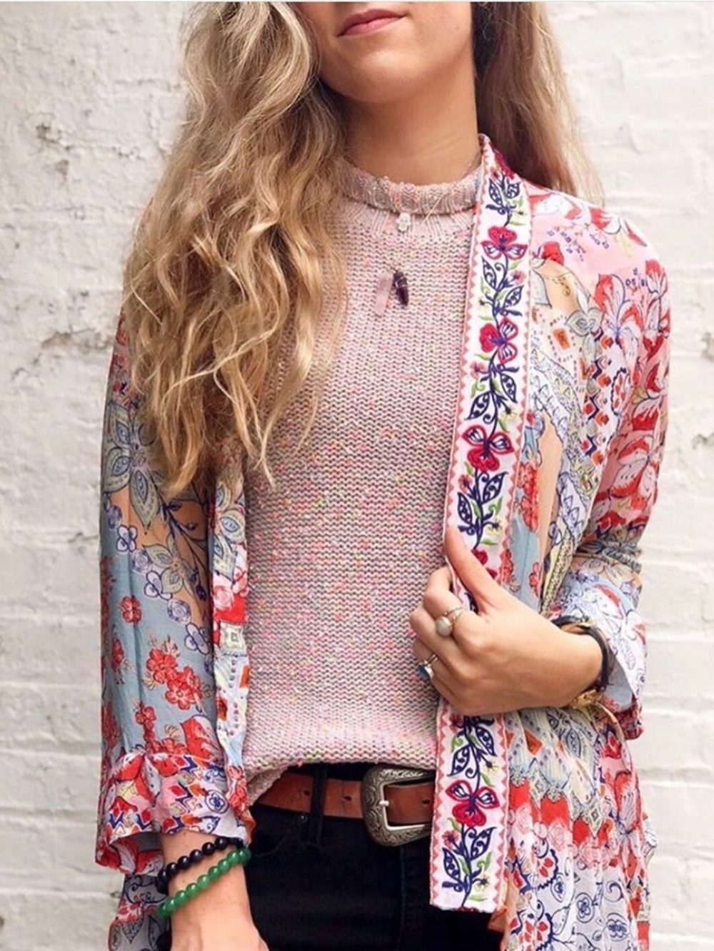 Love Kyla Bohemian Kimono Like New Medium Boho Cottagecore Hippie Whimsy